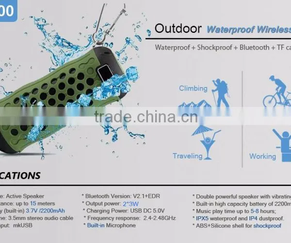 Mini Waterproof Bluetooth Speaker Support TF Card photo-6