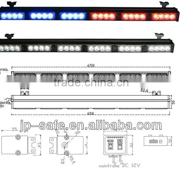 Led Warning Stick, White ,amber, Red and Blue Car Emergency Traffic Advisor Flash Led Light Bar LTDG9111-6 photo-2