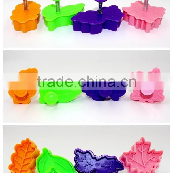Spring Press Cookie Cutter Type Biscuit Mold Suit With Leave Shape Serious photo-4