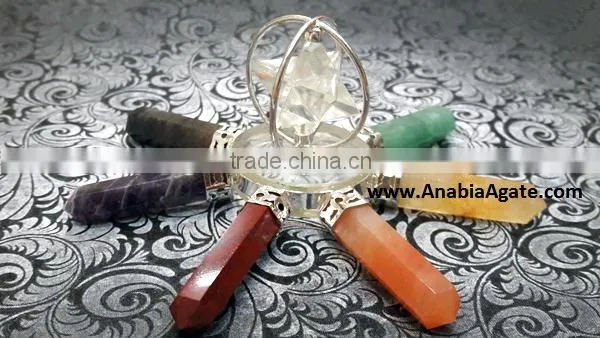 7 Chakra Spinning Merkaba Agate Energy Generator : 7 Chakra Healing Tools photo-3