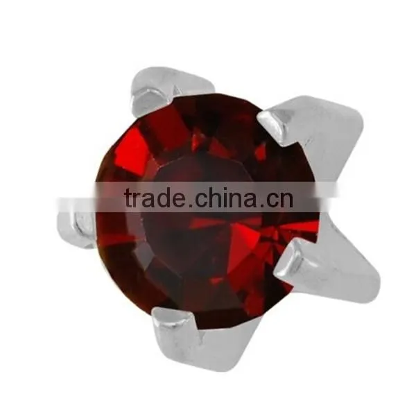 Stainless Steel Stud Earrings,claw Seting-birthtones4mm ,fashion Jewelry for Women photo-2