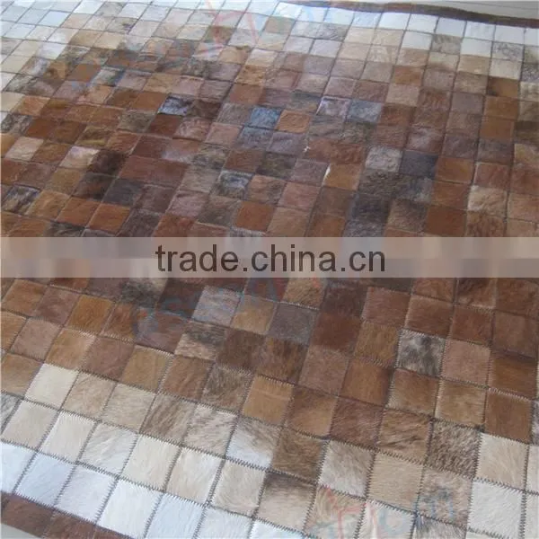 Leather Rug Patchwork Carpet photo-2