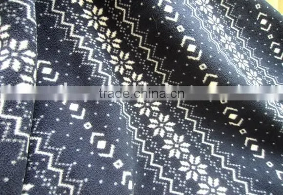 Snow Pattern Christmas Desigan Polar Fleece With Sherpa Throw Blanket/Fabric photo-3