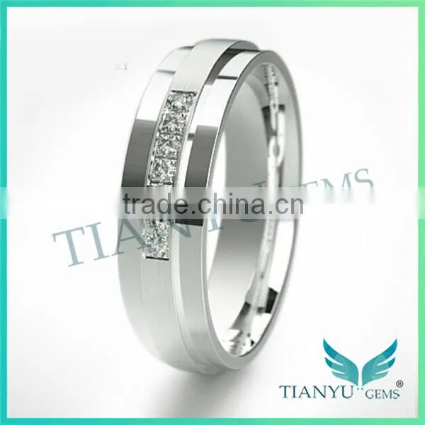 White Gold and Sliver Wedding Rings Foreverone 9 Hearts & Flower VVS1 D-F Square Cut Moissanite Diamond Men Rings photo-5