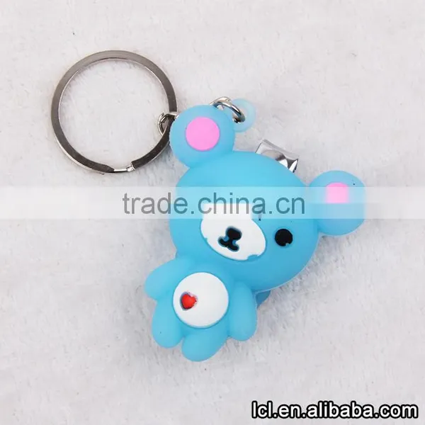 Bear Shaped Rubber Keychains Wholesale, Cheap Keychains in Bulk photo-5