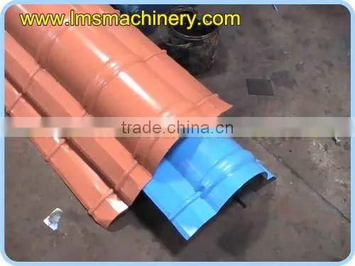 LMS Customized Galvanized Steel Roof Sheet Ridge Cap Roll Forming Machine photo-5