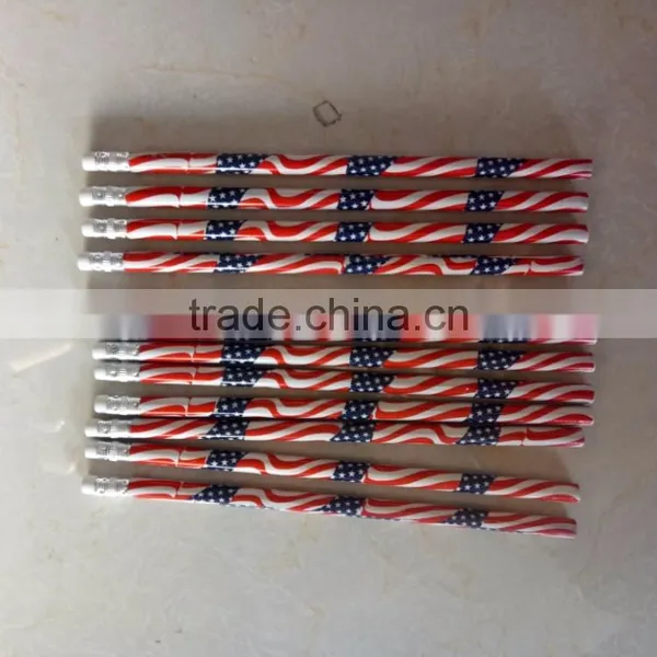 USA Flag Design Film Faced Wooden Pencil for Africa photo-6