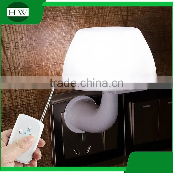 Children Plastic Mini Cartoon Mushroom Electric Plug Socket Led Sensor Day Night Lamp Light photo-4
