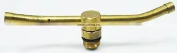 Brass 2-Arm Sprinkler With Heart-Shape Base For Garden Watering photo-3