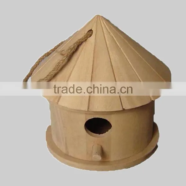 Natural Wood Bird Feeder , Building House for Bird, Wholesale Wood Bird House photo-3