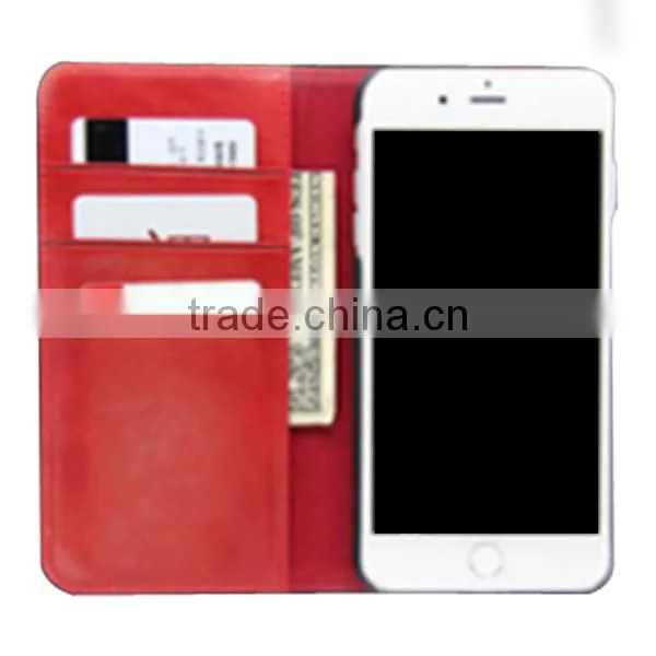 High Quality Real Leather Mobile Phone Leather Case, Multifunction Flip Stand With Card Slot Wallet Flip For IPhone6 photo-2