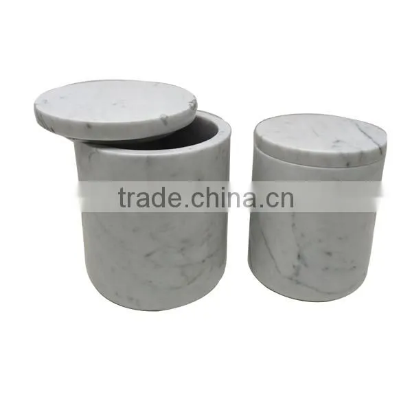 Homeware Carrara White Marble Food Storage Container Set photo-2