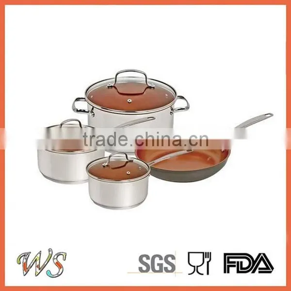 WS-FPKL01 Aluminium Non-stick Copper Pan Frying Pan Set photo-2