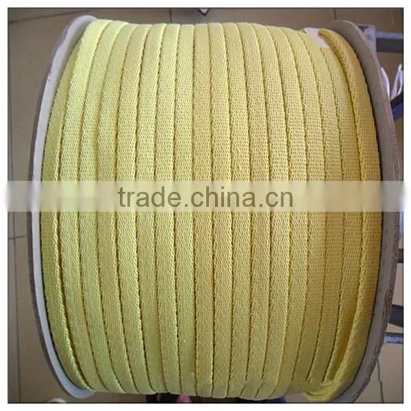 Good Quality Fireproof Kevlar Flat Rope 12*4mm Used for Tempering Furnace photo-4