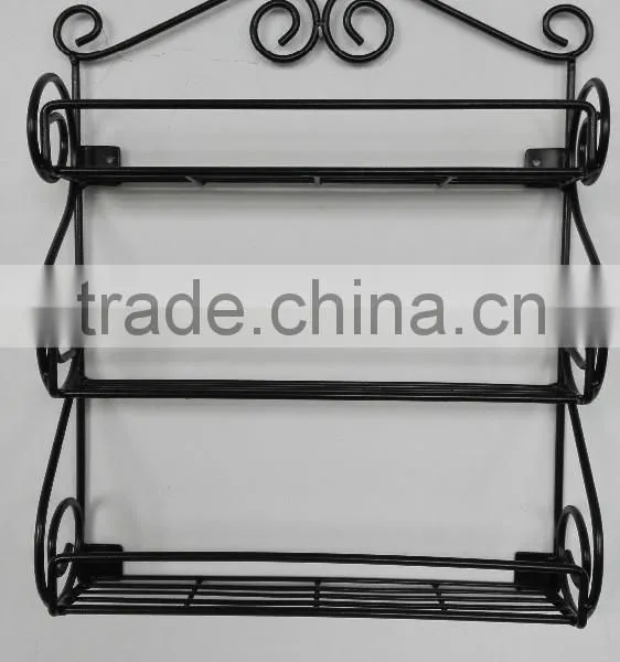 Wrought Iron Scroll 3-Tier Spice Rack photo-2