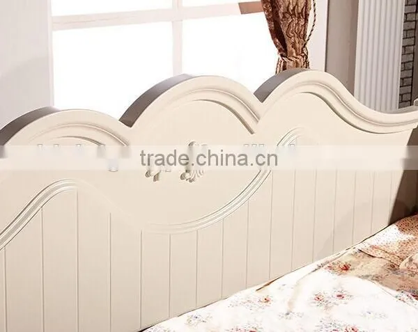 Handmade Pure White Classic European Style Floral Lounging Daybed With Big Drawers for Kids Bedroom BF11-09133a photo-3