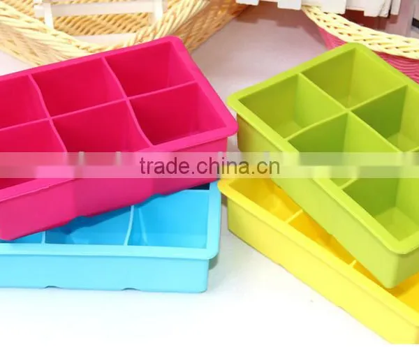 Summber Ice Cube Tools 6 Cavity Silicone Square Ice Cube Tray photo-4