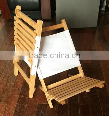 2016 Wooden Beach Chair With Canvas Fabric for Outdoor Furniture photo-5