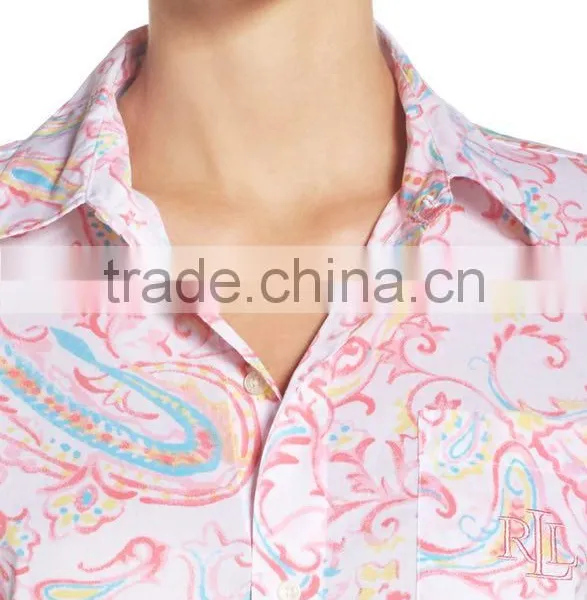 Ladies Sleep Shirt for Women Fashion Satin Cotton Solid Color Sleepwear With Short Sleeve Pajamas photo-5