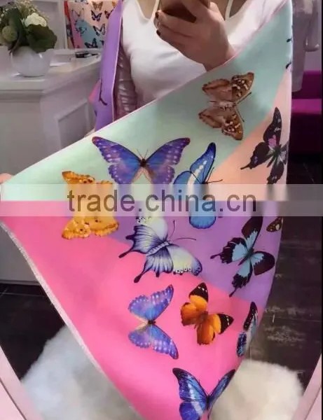 Custom Digital Printed Chiffon Square Scarf Silk Scarf, 100% Silk Scarf, Chinese Silk Scarf