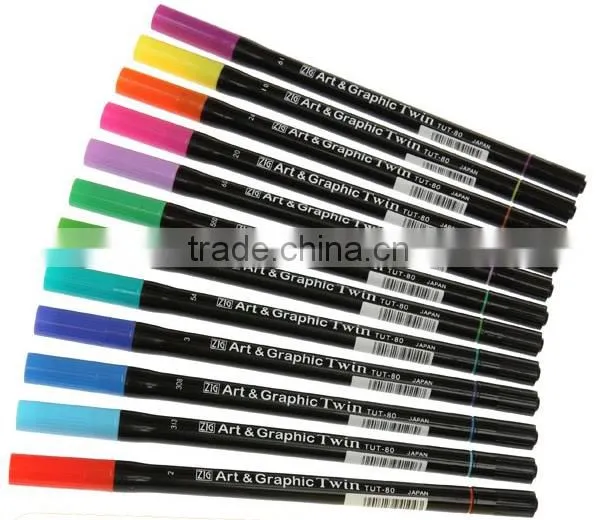 JAPAN ZIG ART & GRAPHIC TWIN TIP BRUSH MARKER PEN photo-3