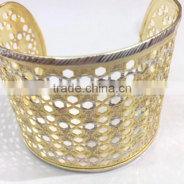 Fashion Two Tone Cuff Bracelet With Modern Design,best Selling Cuff Design photo-3