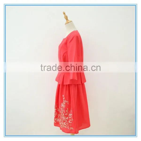 Modern Pretty Fancy Embroidery Pleats Skirt Suits Women Suits for Wedding photo-2