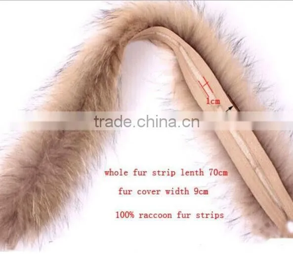 BBG-H-7 Wholesale Real Colorful Raccoon Fur Trim for Women's Shoes&Boots Welt With Factory Price photo-6