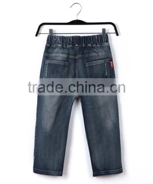 China Made Textiles New Design Imperial Kids New Pattern Jeans Half Pants With Elastic photo-2