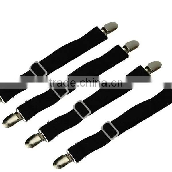 Adjustable Bed Sheet Corner Holders Elastic Grippers Suspenders Holder Straps 4 Pack photo-2