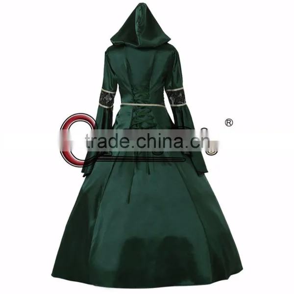 Oliver Green Medieval Dress Cosplay Costume Women's Fancy Dress Custom Made photo-2