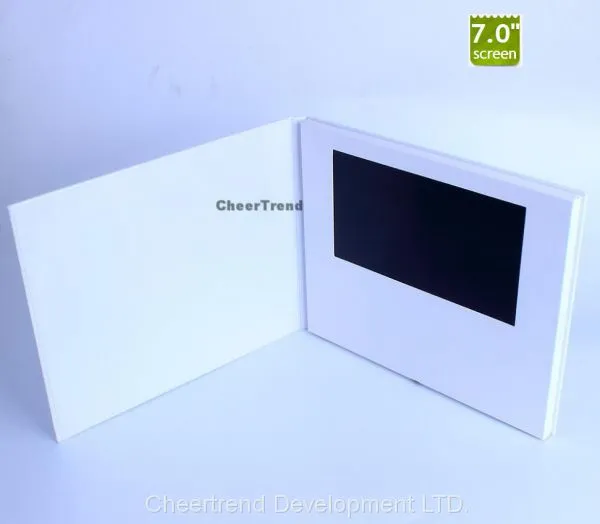 Fashional Folder Paper Card 7 Inch LCD Screen Card / Video Greeting Card / Video Brochure/video Book photo-5