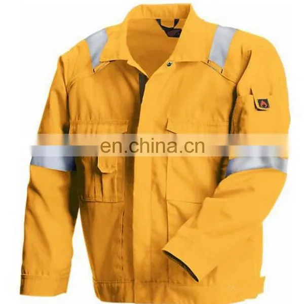 OEM New Style 100%cotton Mens Fire Retardant Work Jacket for Industrial photo-3