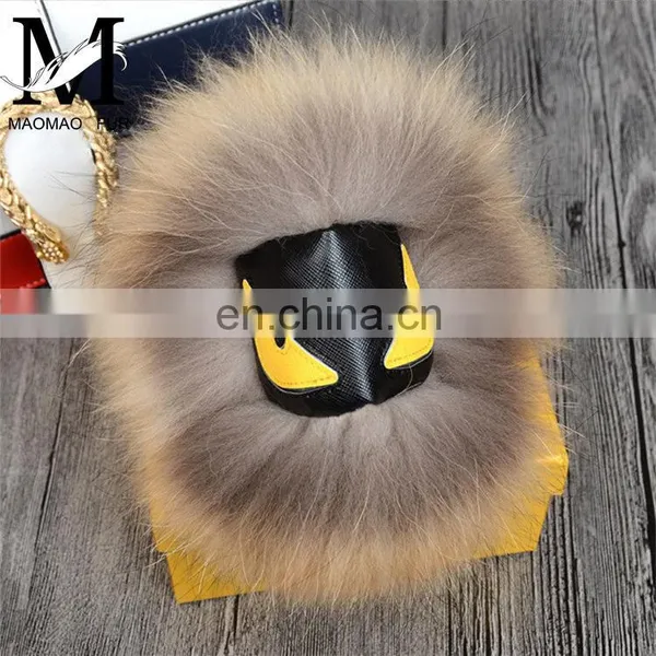 2015 High Quality Raccoon Fur Keychain for Bag Charm Monster Keychain photo-3
