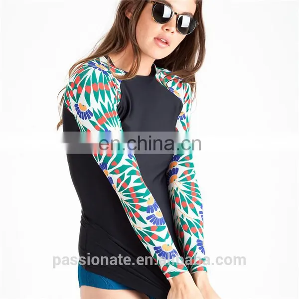 2017 Custom Printed Upf Protection Long Sleeve Rash Vests for Surf photo-4
