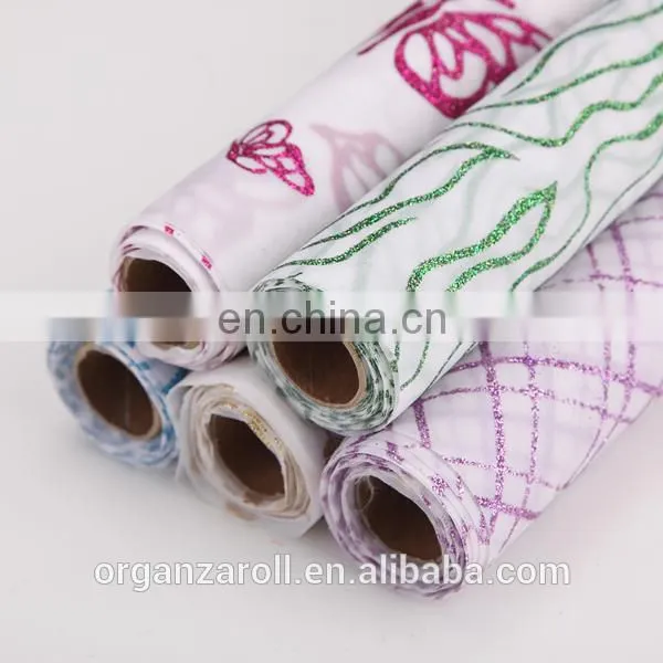 Fashion Dress Design Wave Shape Spraying Organza Fabric photo-2