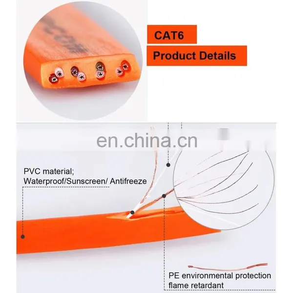 Free Sample 7.6m CAT6 Ultra-thin Flat Ethernet Network LAN Cable, Patch Lead RJ45 (Black) photo-4