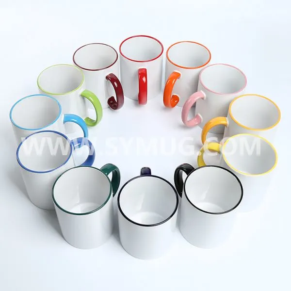 11 oz Color Inside and Handle Sublimation Ceramic Mug Wholesale photo-4