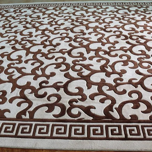 Beautiful Floral Cut Pile Rug Wool Carpet Living Room Carpet photo-2