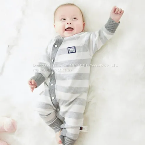OEM Service Manufacturing Wholesale Organic Knitted Newborn Clothing Baby Romper 100% Cotton Fabric Baby Romper photo-2