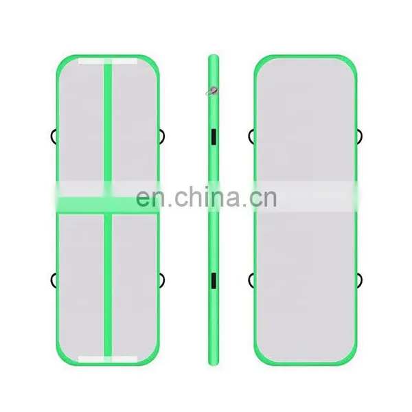 Green Airtrack 6m Inflat Air Track Gym Gymnastics Tumbling Mat With Free Air Pump photo-3