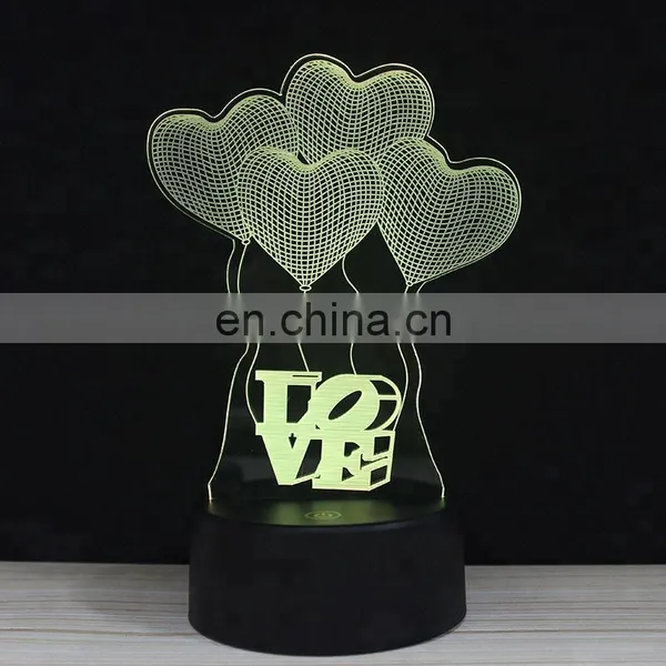 Custom Design USB Acrylic Lighting 3d Desk Light Table Lamp for Kids photo-4