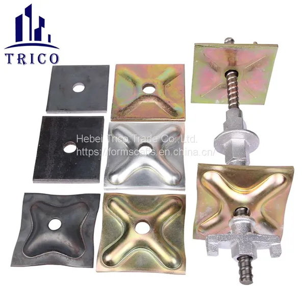 Form Tie Rod System Steel Tie Rod Wing Nut Waler Plate for Construction Formwork