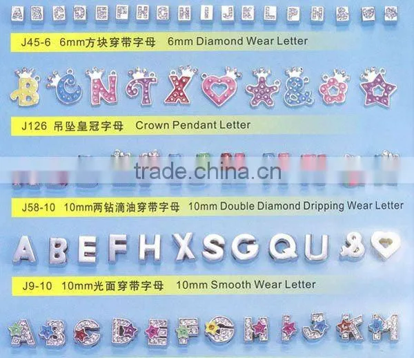 DIY Rhinestone Letter Slide Charm ( Product Catalog 16-20)