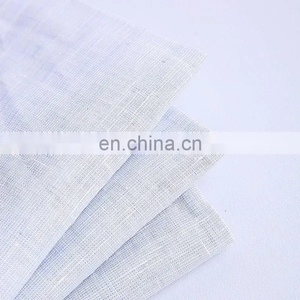 Fashion Washed Chambray Shirting Yarn Dyed Fabric 100% Natural Linen Fabric photo-4