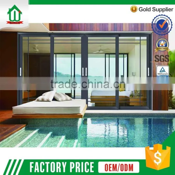 Aluminum Soundproof Tempered Glass Sliding Door photo-2