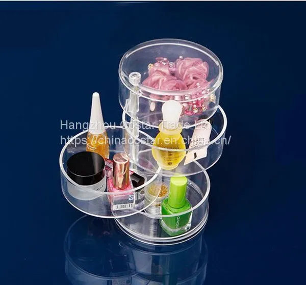 Stackable Clear Plastic Hair Accessory Containers Jewelry Storage Organizer with Lids