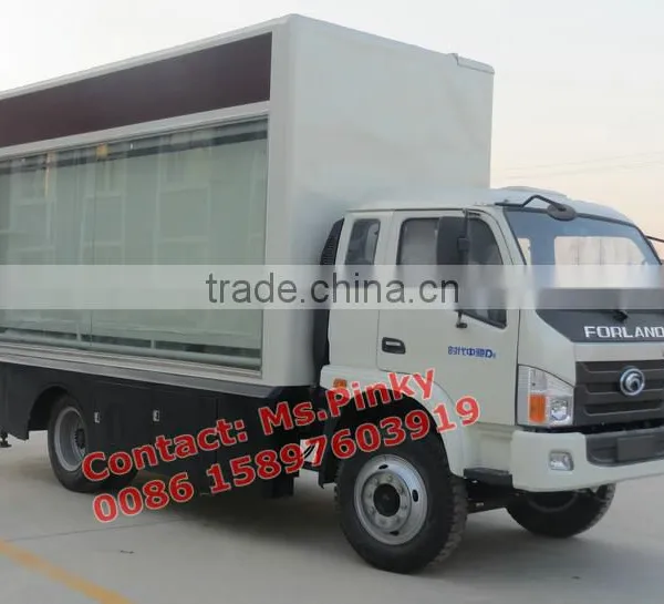 FOTON Out Door Mobile LED Advertising Truck, Movie Video TV Cars, Mobile LED Screen for Media, Shows Activities for Sales photo-3