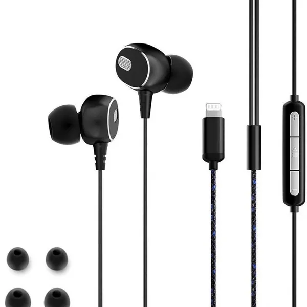 Brand New Metal 8pin Headphone With Remote Mic for Apple Iphone 7/8 Wired Earphones With Lightning Connector photo-2