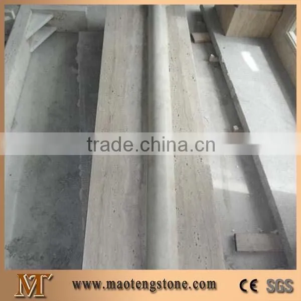 Chinese Manufacture Latte Beige Marble Bullnose Molding ,Border Decos for Wall photo-6